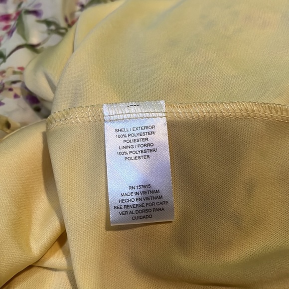 NWT $150 Nicole Miller NY Floral Faux Wrap Dress | Yellow Bright Classic Dress - Picture 10 of 14